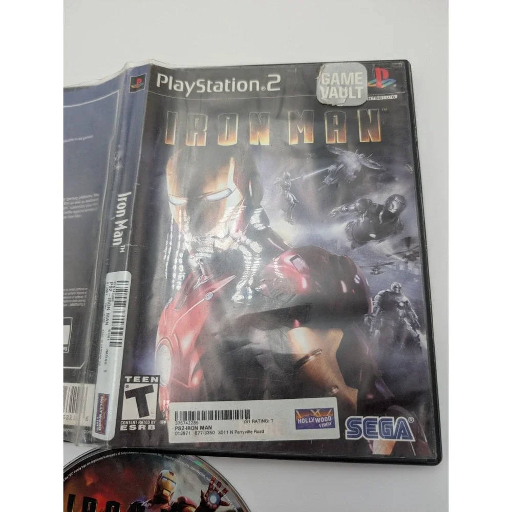 Iron Man - PlayStation 2 PS2 - No Manual - Tested - Hollywood Video‎ Case